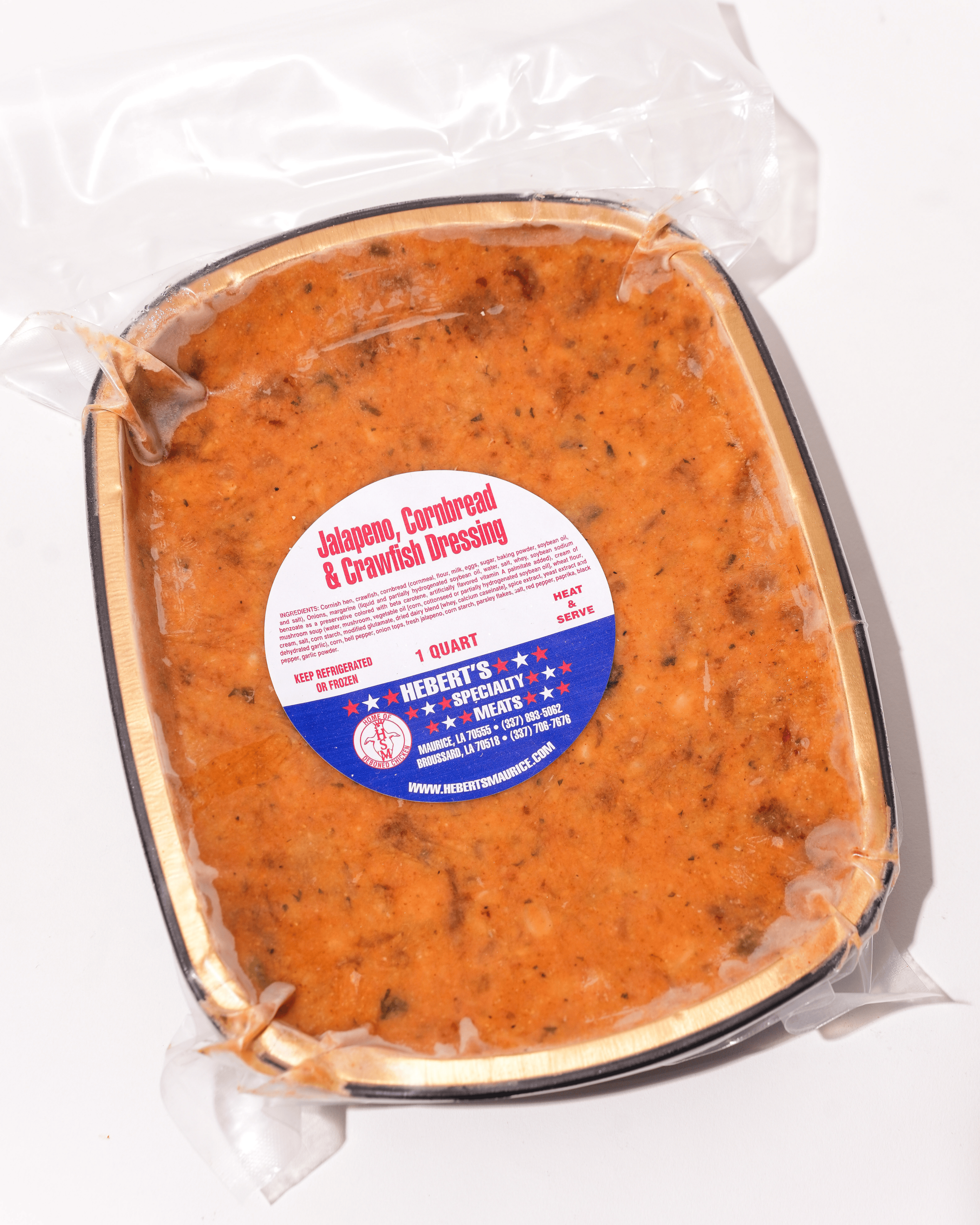 Jalapeno Crawfish Cornbread Dressing (qt) – Hebert's Specialty Meats
