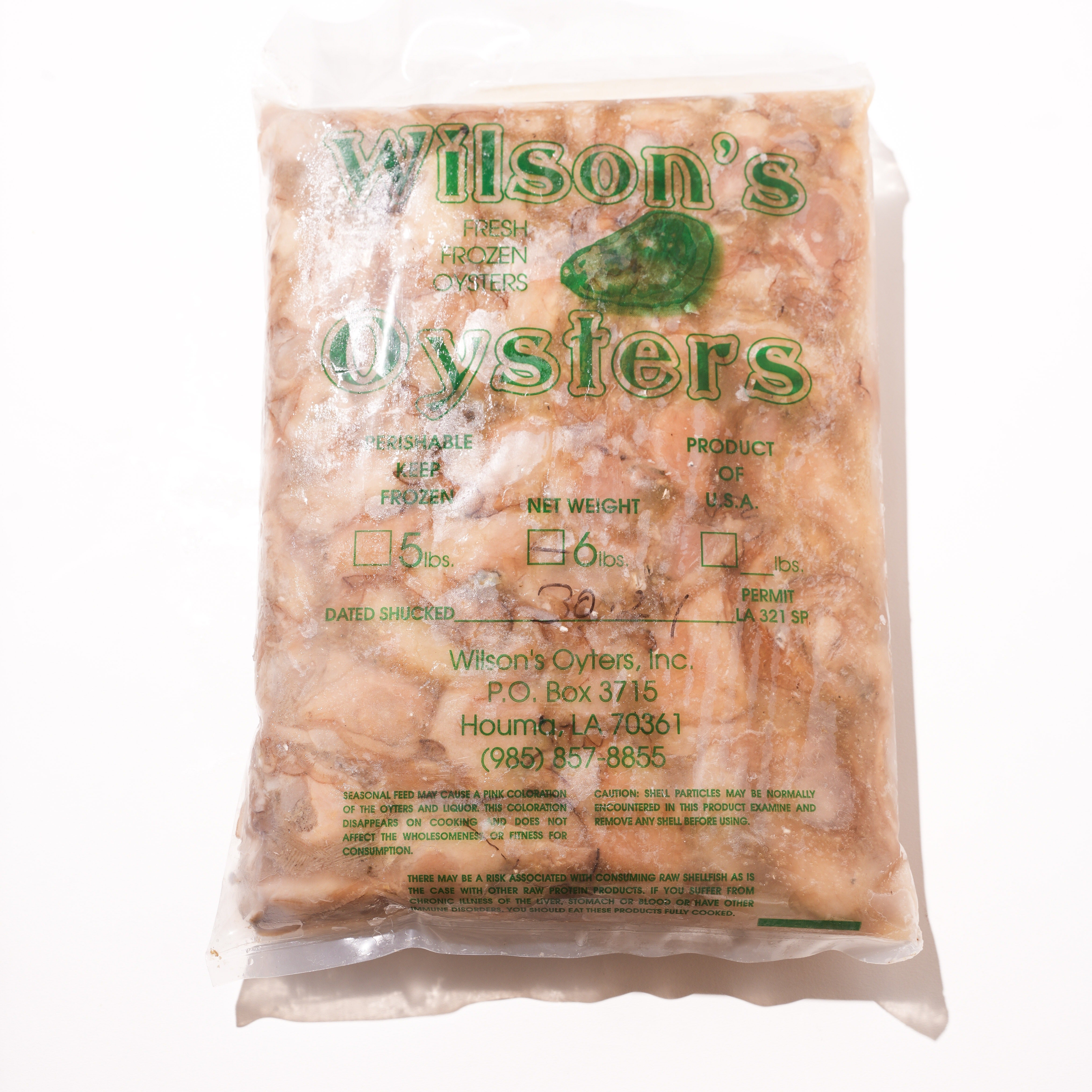 Frozen Shucked Oysters (6#)