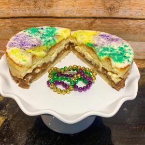 Pecan Praline Mardi Gras King Cake 9" Cheesecake by LA Cheesecake Bakery